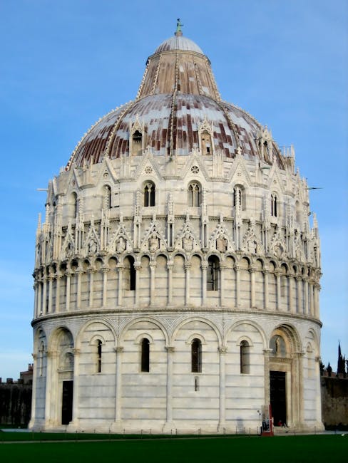 Baptistery of St John Pisa exterior evening
