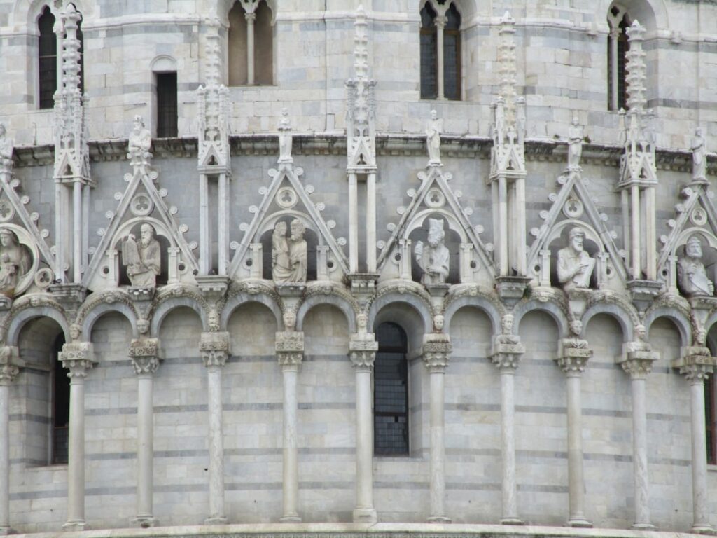 Battistery of Pisa exterior detail