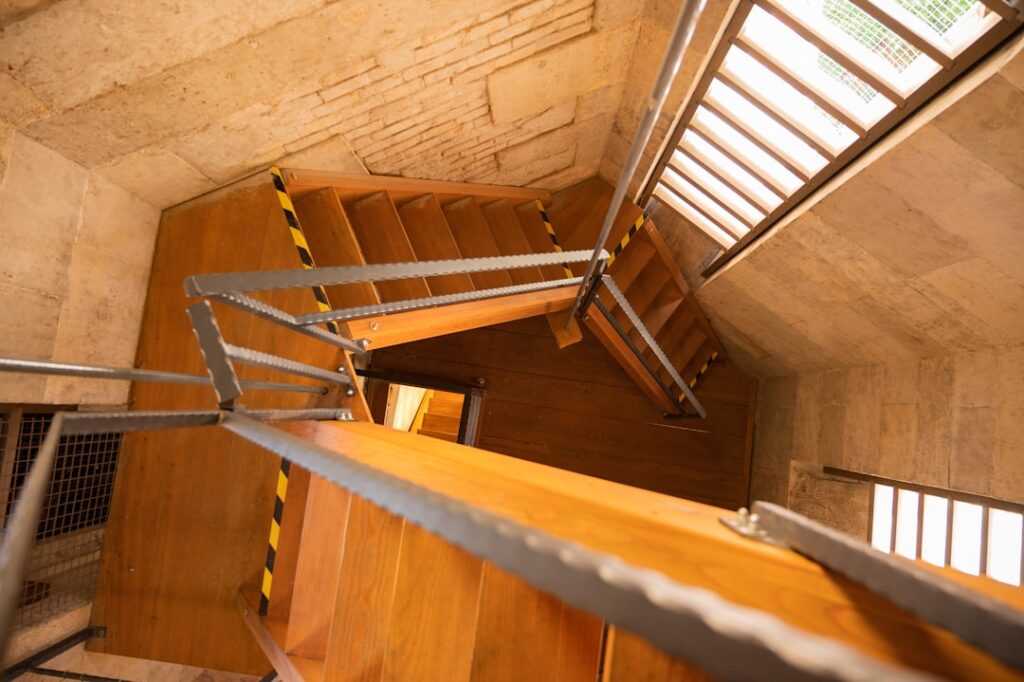 Climbing Leaning Tower interior stairs view