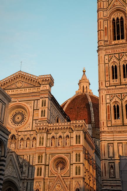Florence Duomo golden hour facade