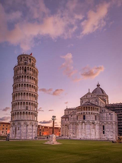 Leaning Tower of Pisa sunrise