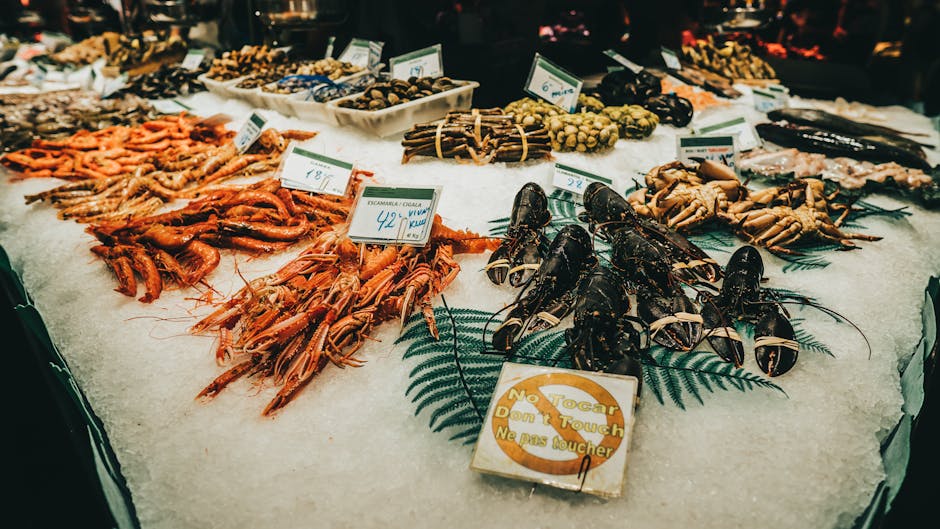 Livorno market fresh fish display