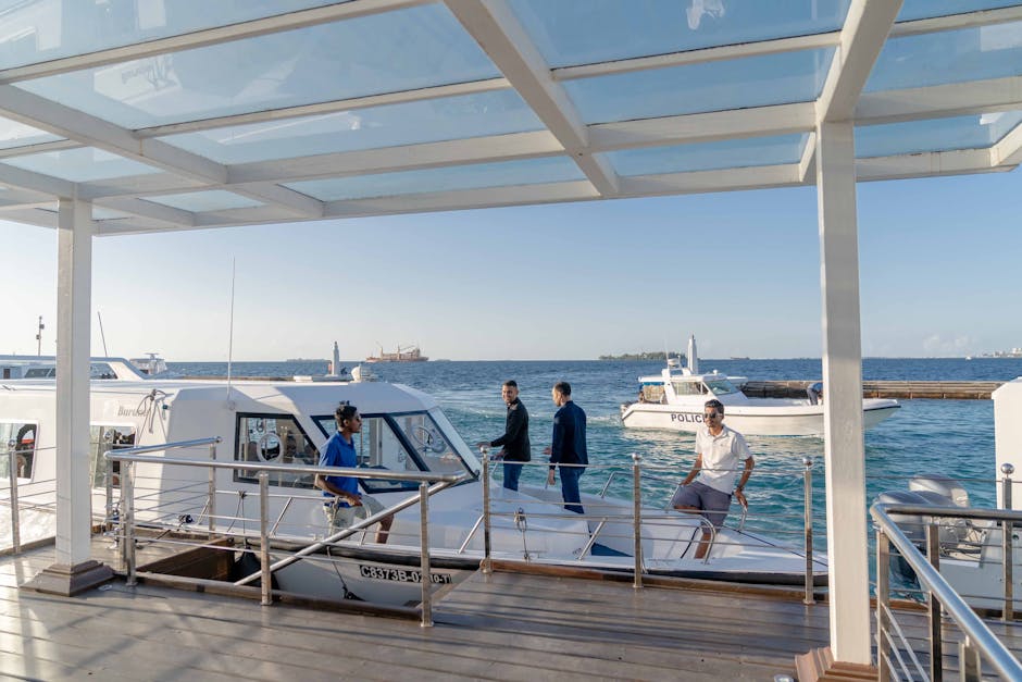 Morning ferry boarding Portoferraio harbor