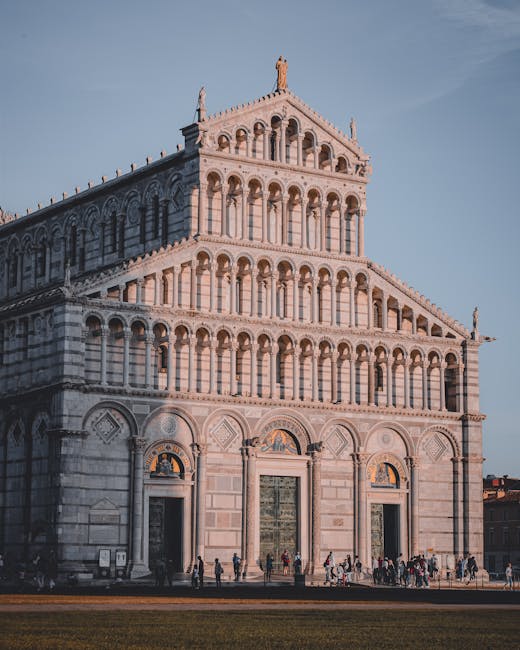 Pisa Cathedral façade morning light