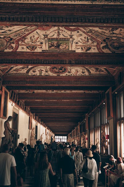 Uffizi Gallery interior corridors