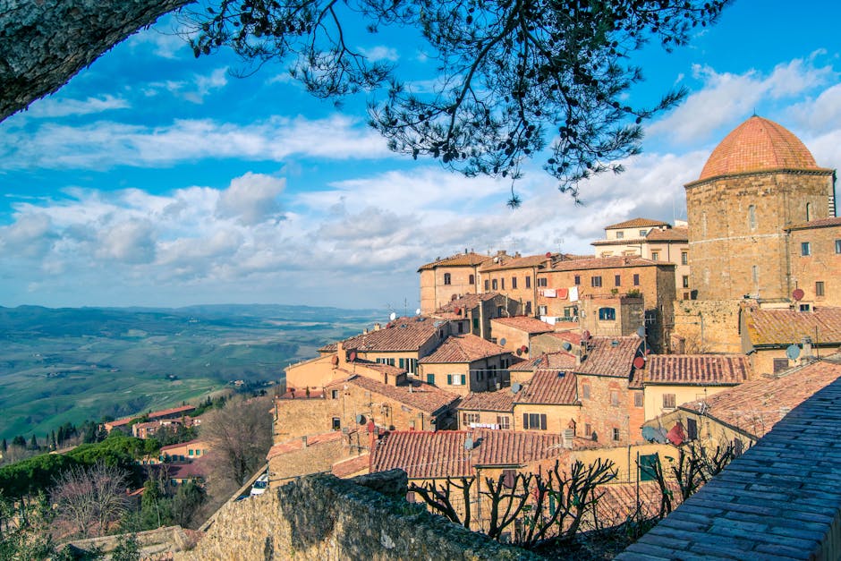 Volterra medieval town panoramic view
